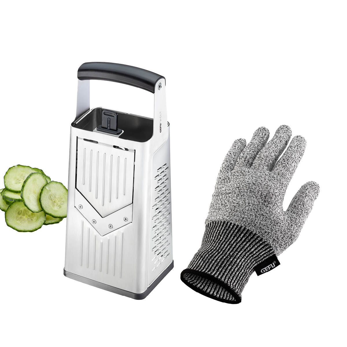 Set: Vierkantreibe V-CUT + Schnittschutz-Handschuh SECURO