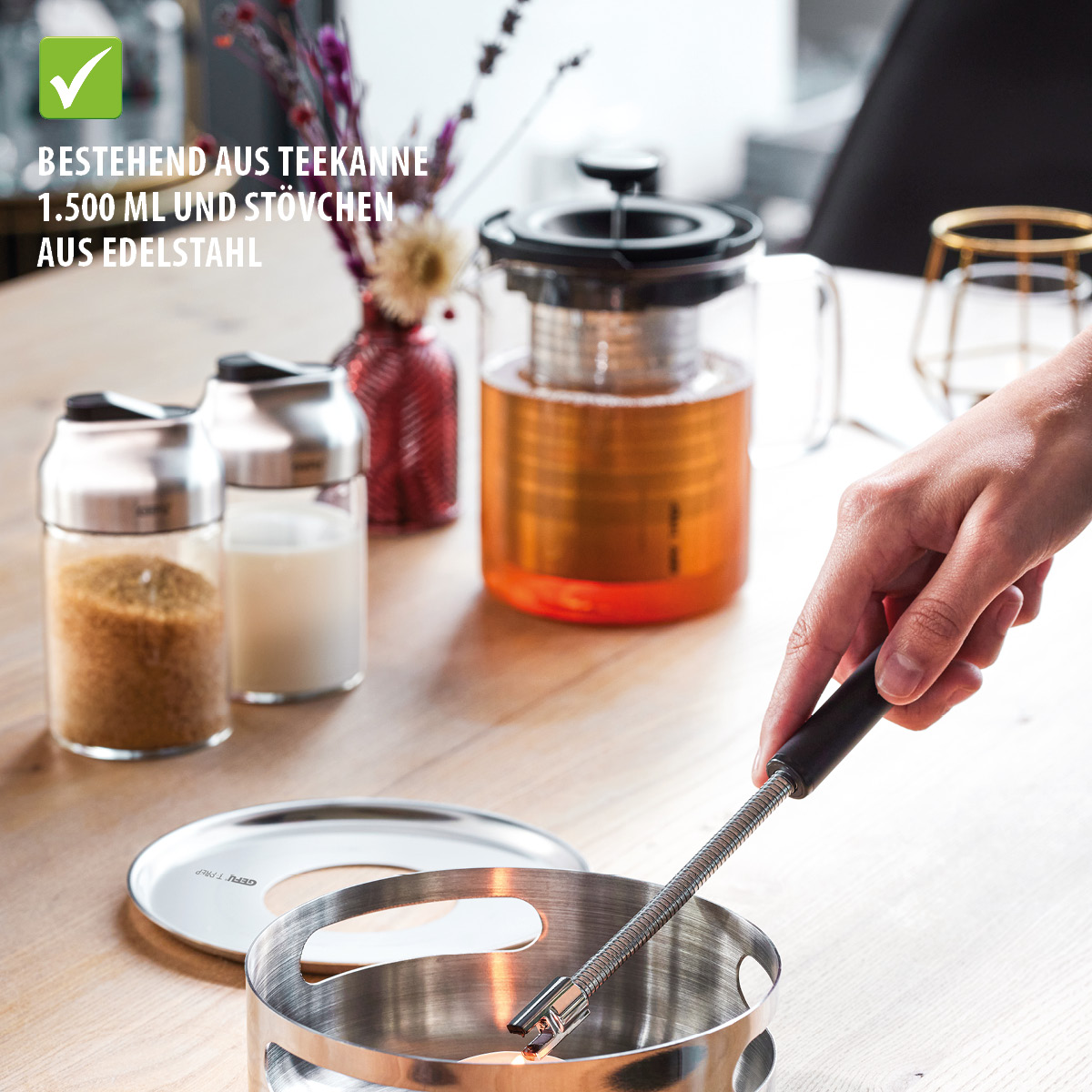 Teapot, 1.500 ml incl. teapot warmer T-PREP