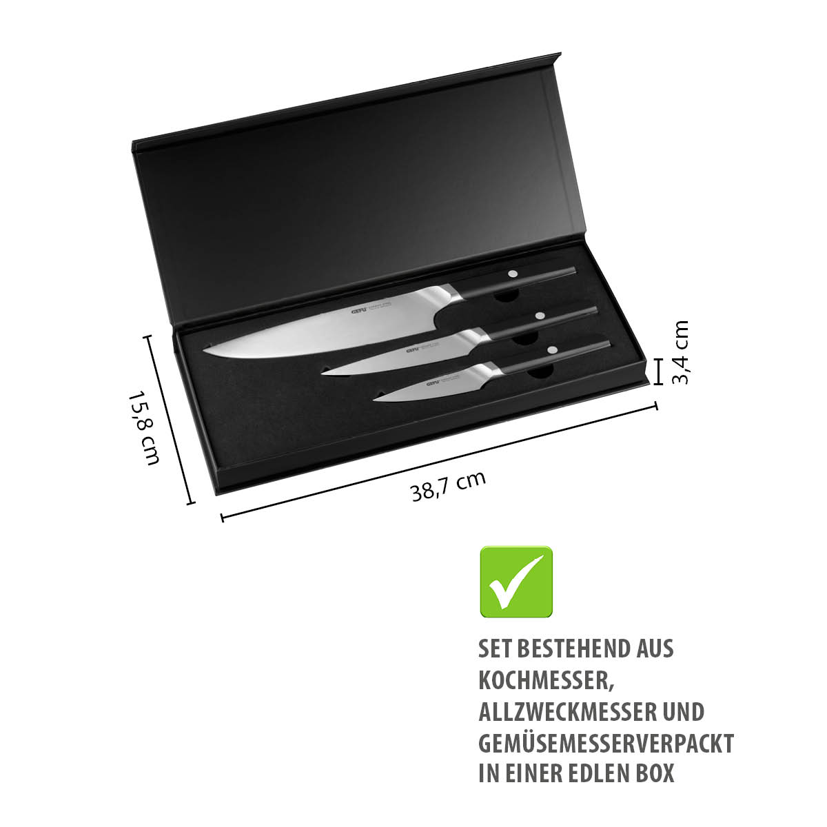 Messer-Set ACURO, 3-teilig