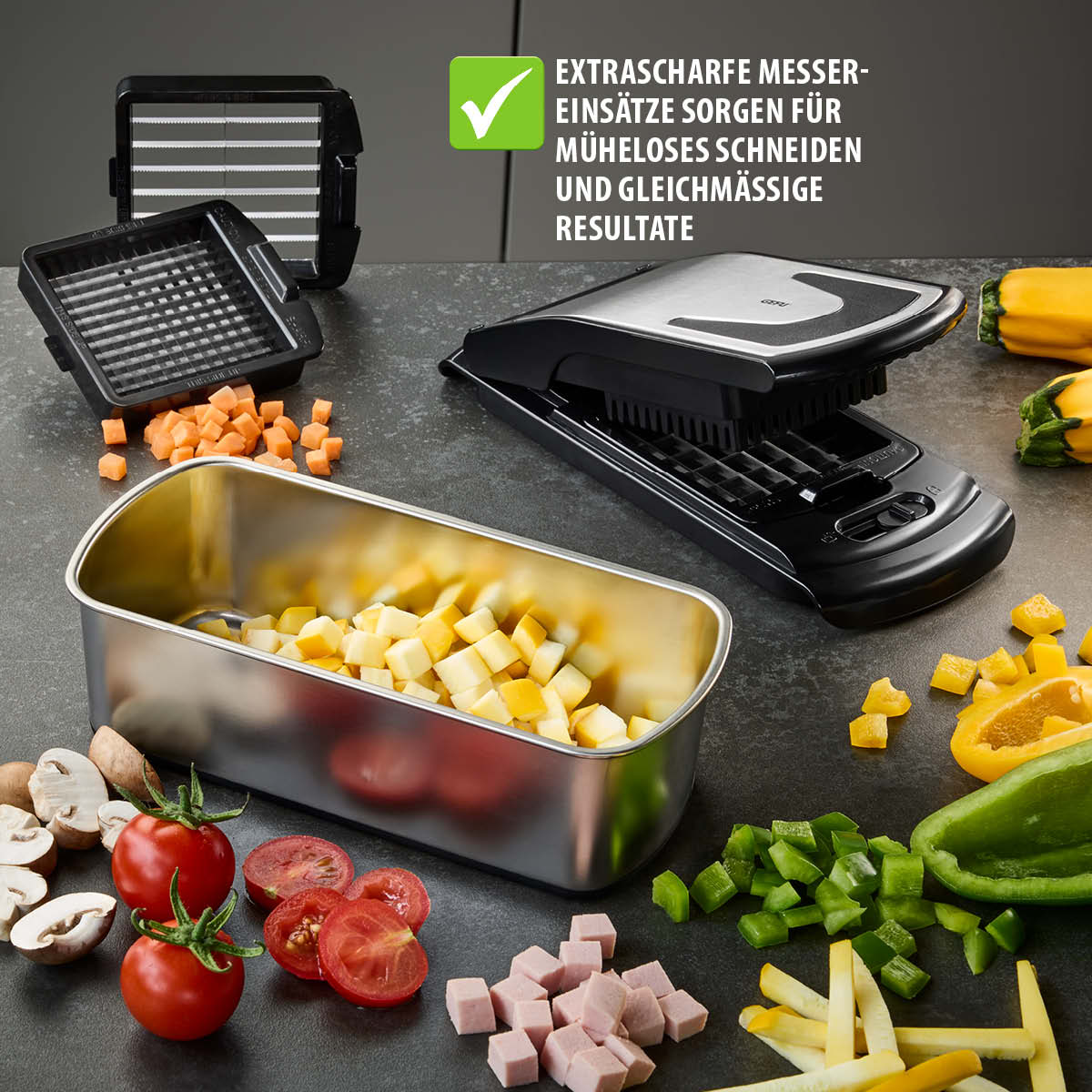 Würfel- und Stifteschneider TREPPO 2.0