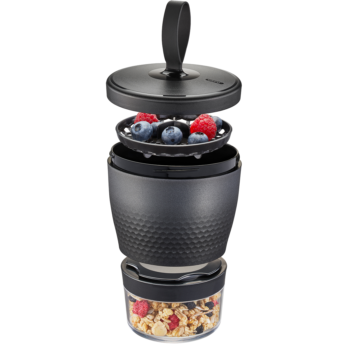 Snack Box FOODIE, 570 ml und 185 ml, schwarz