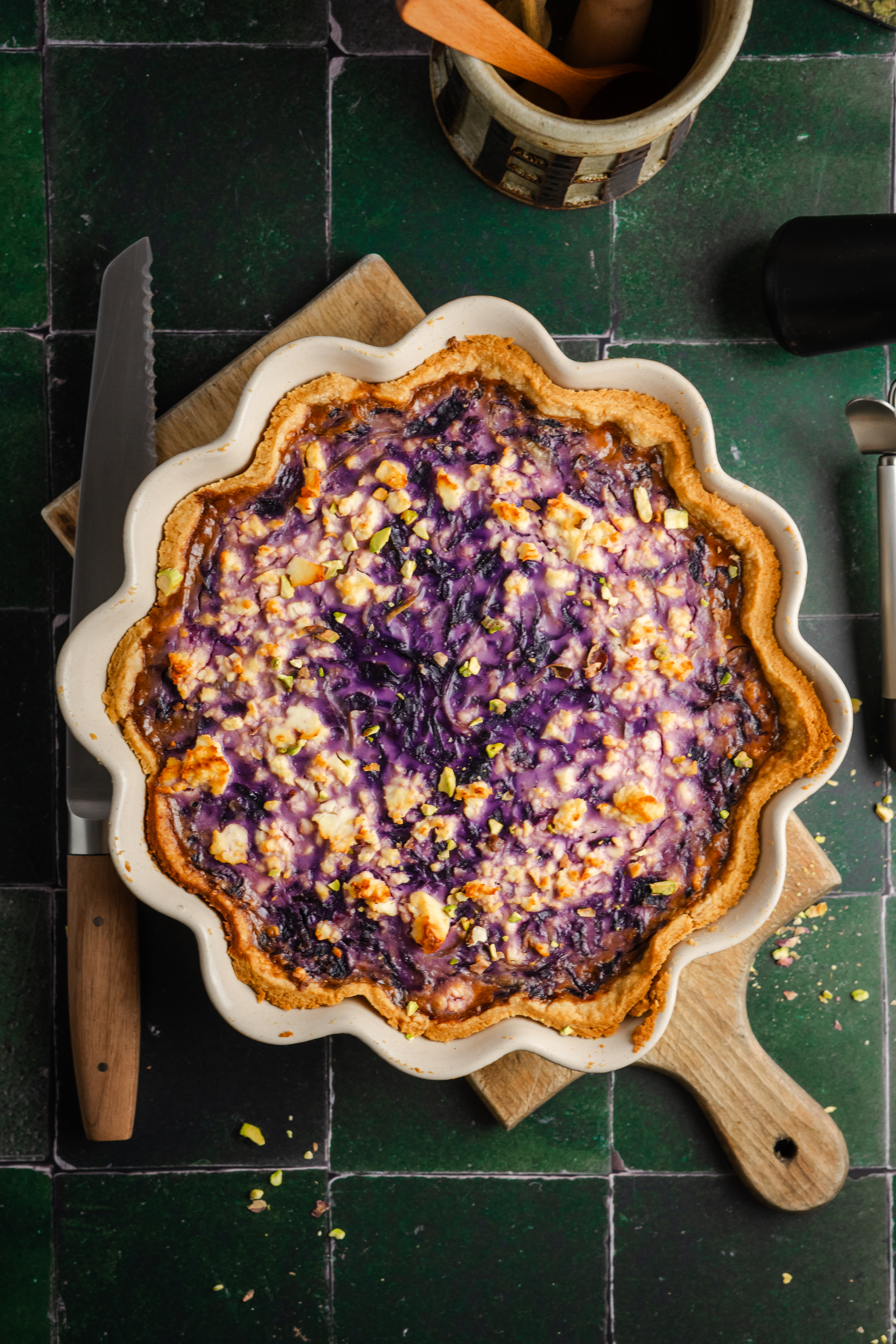Rotkohl Tarte mit Feta