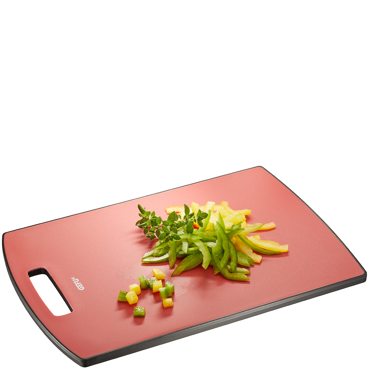 Cutting board LEVORO, raspberry red