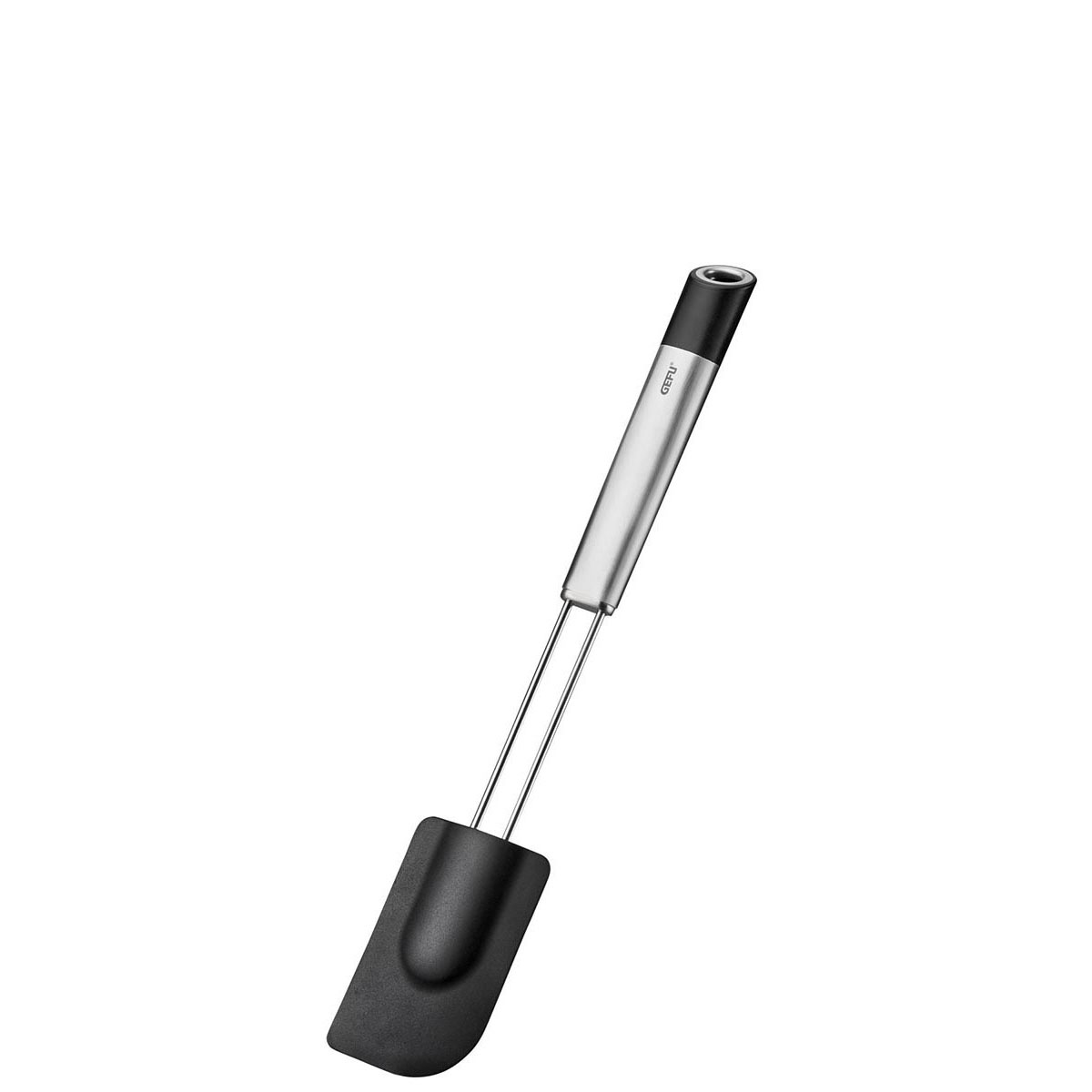 Hochwertiger Silikon-Spatel mit Edelstahlgriff Schwarzer Silikon-Spatel mit ergonomischem Edelstahlgriff