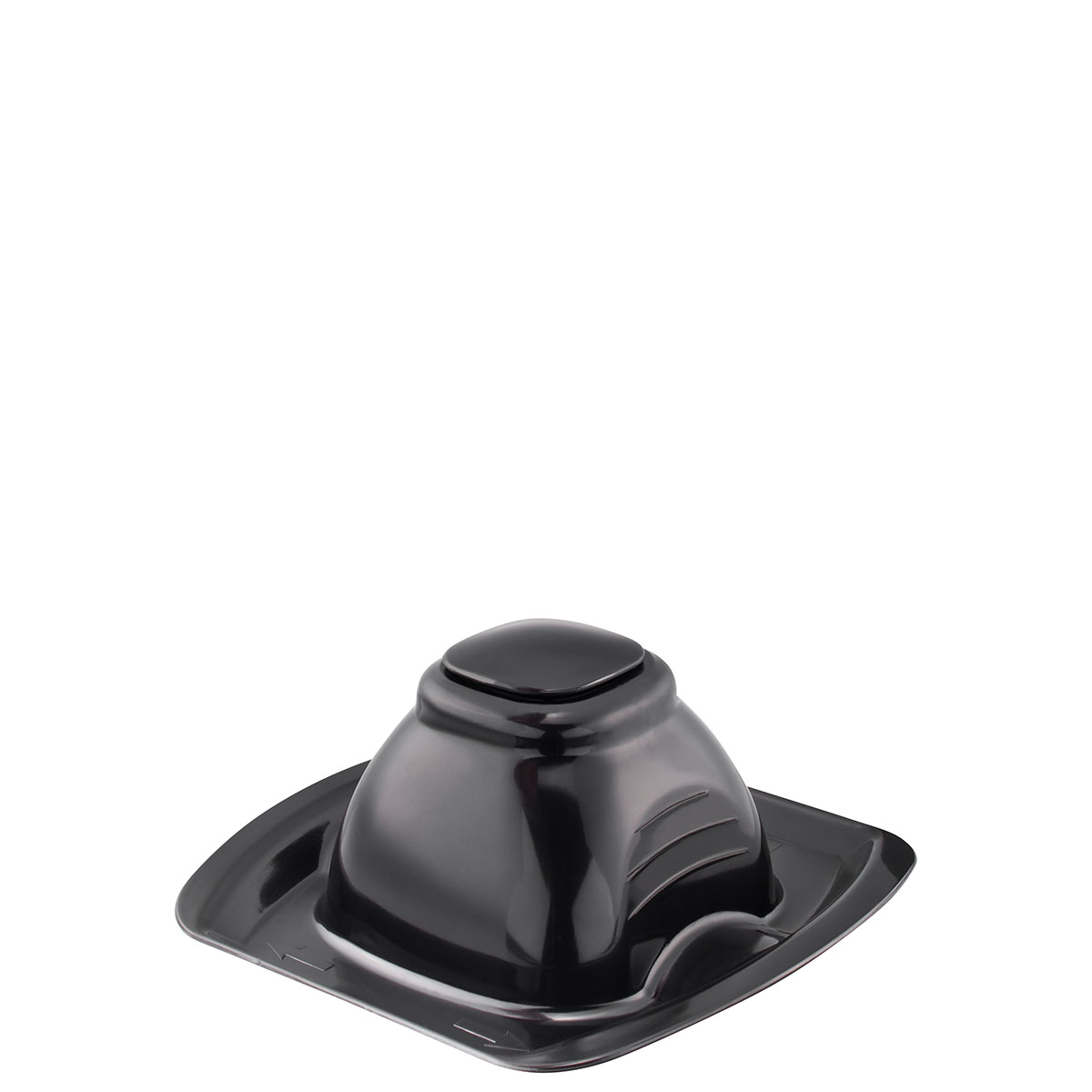 Eleganter schwarzer Mülltonnendeckel für den Außenbereich Schwarzer Mülltonnendeckel aus robustem Kunststoff, quadratischer Abschluss