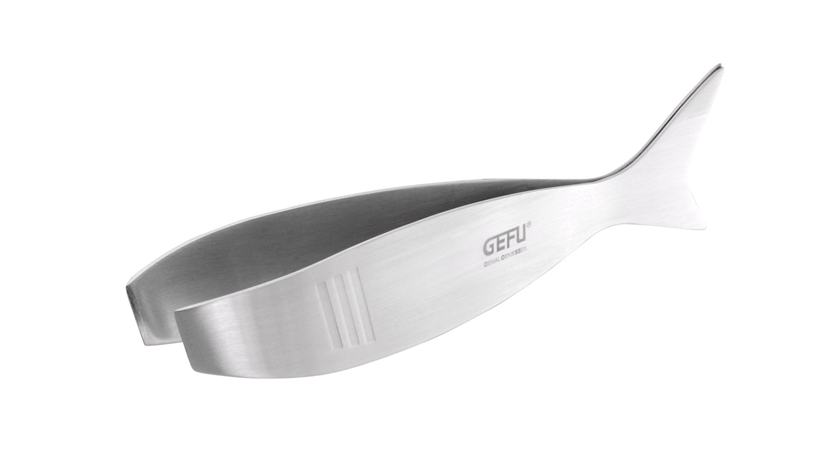 GEFU Fischgrätenzange aus Edelstahl für einfaches Grätenentfernen Fischgrätenzange von GEFU aus Edelstahl in Form eines Fisches, ideal zum Entfernen von Gräten aus Fischfilets