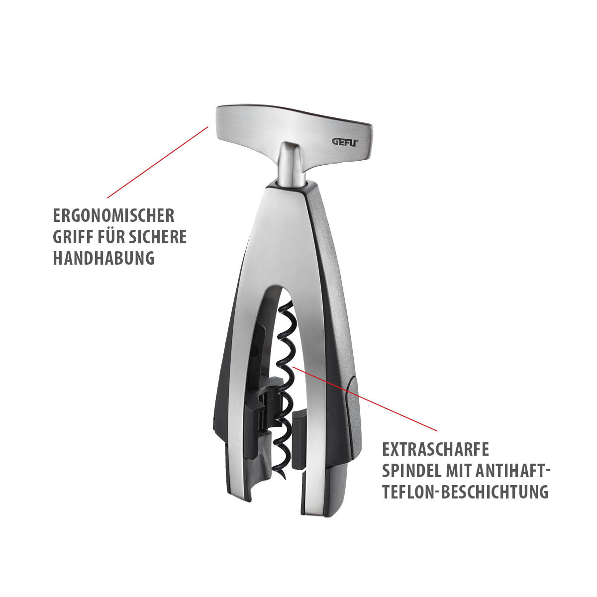 Korkenzieher mit integriertem Kapselschneider VINOSO