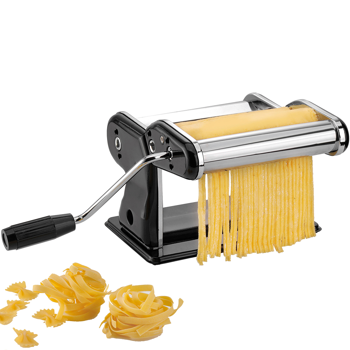 Profi-Pastamaschine PASTA PERFETTA NERO für Lasagne, Tagliolini, Tagliatelle