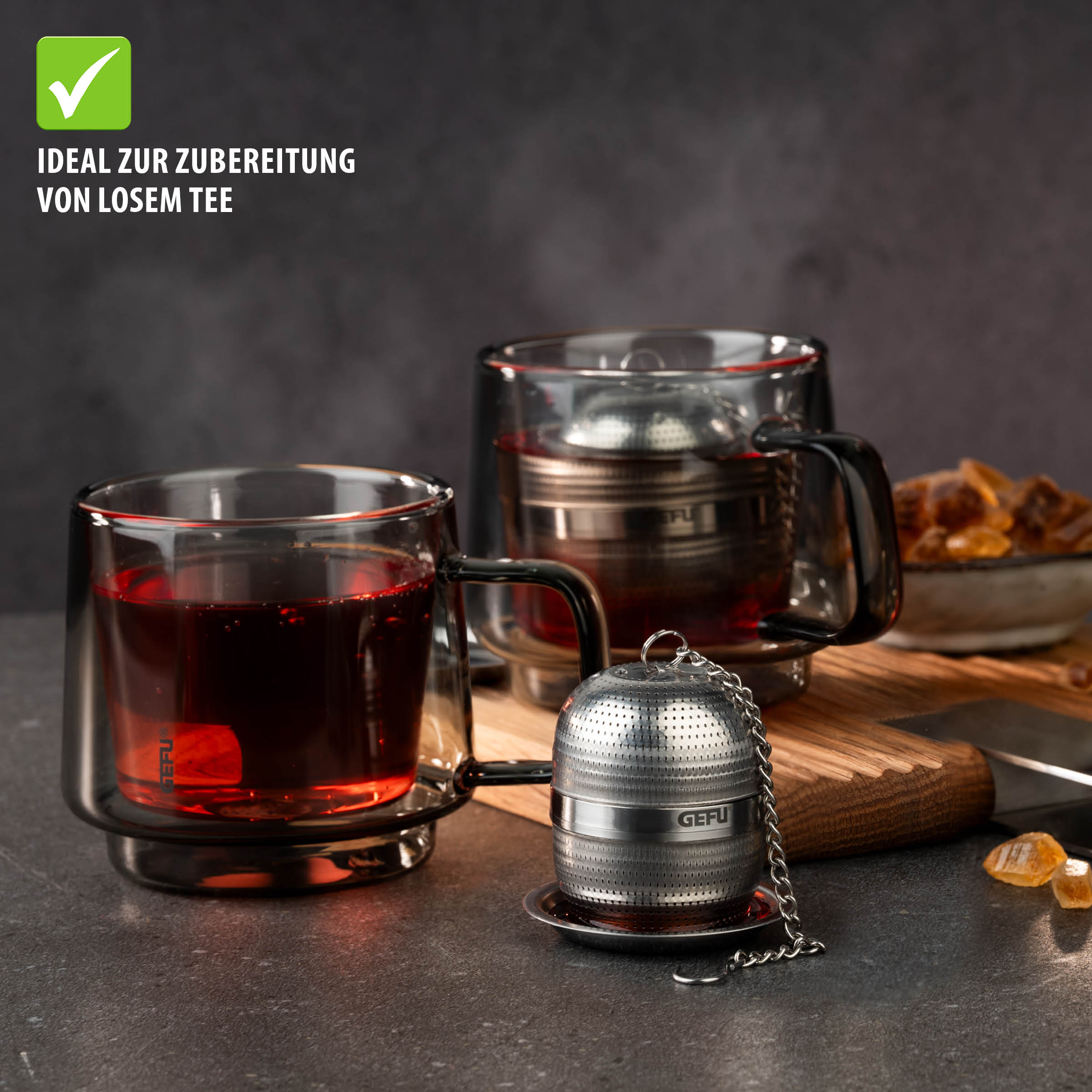 Tee-Ei mit Abtropfablage VELORA