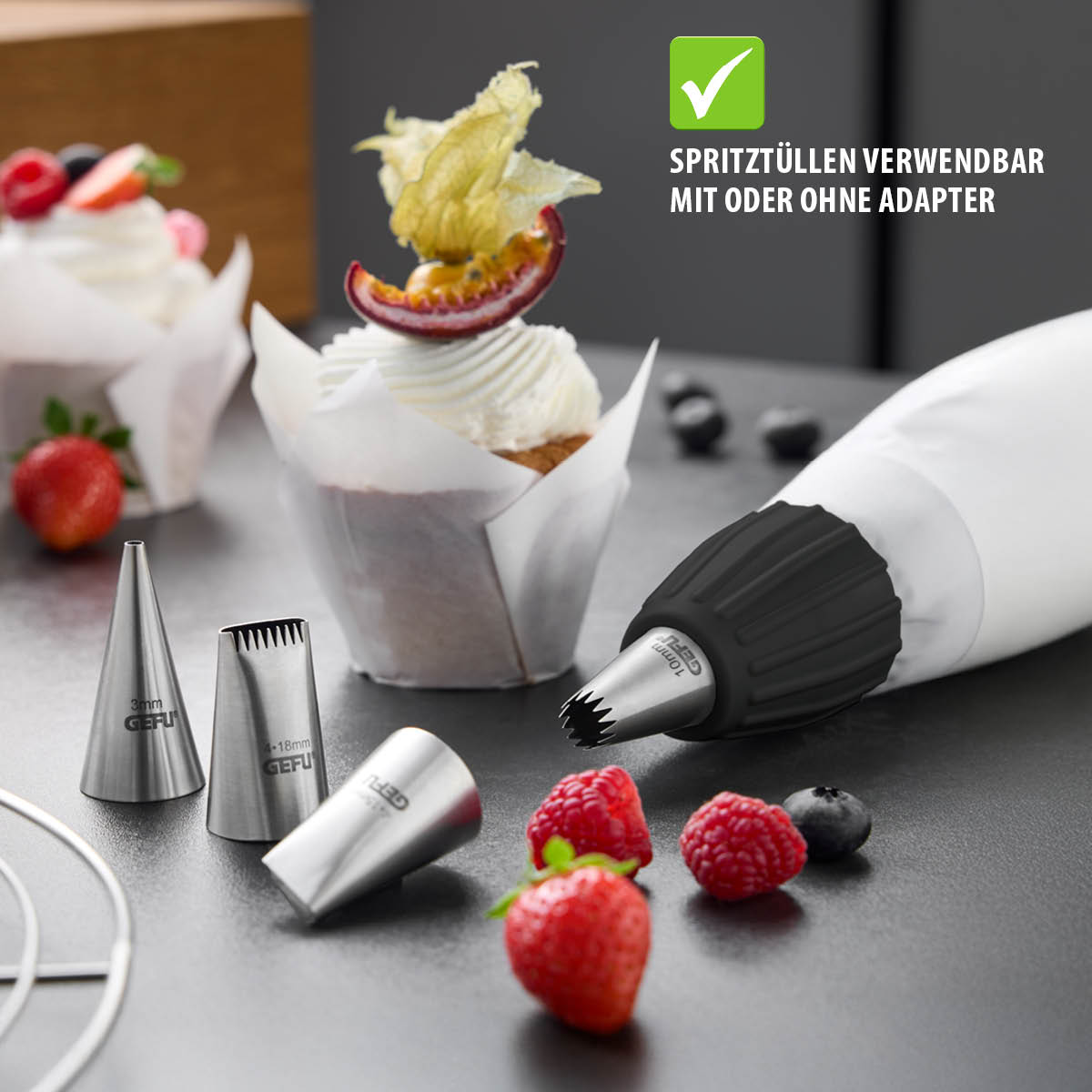 Spritztüllen-Set DECORE, 4-teilig
