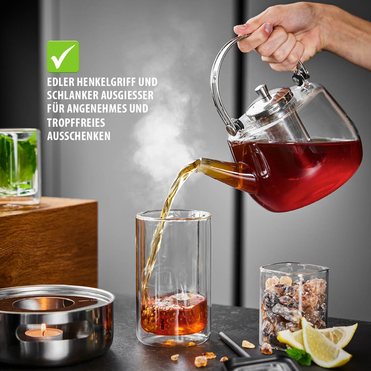 Teapot INFUSA, 1.000 ml