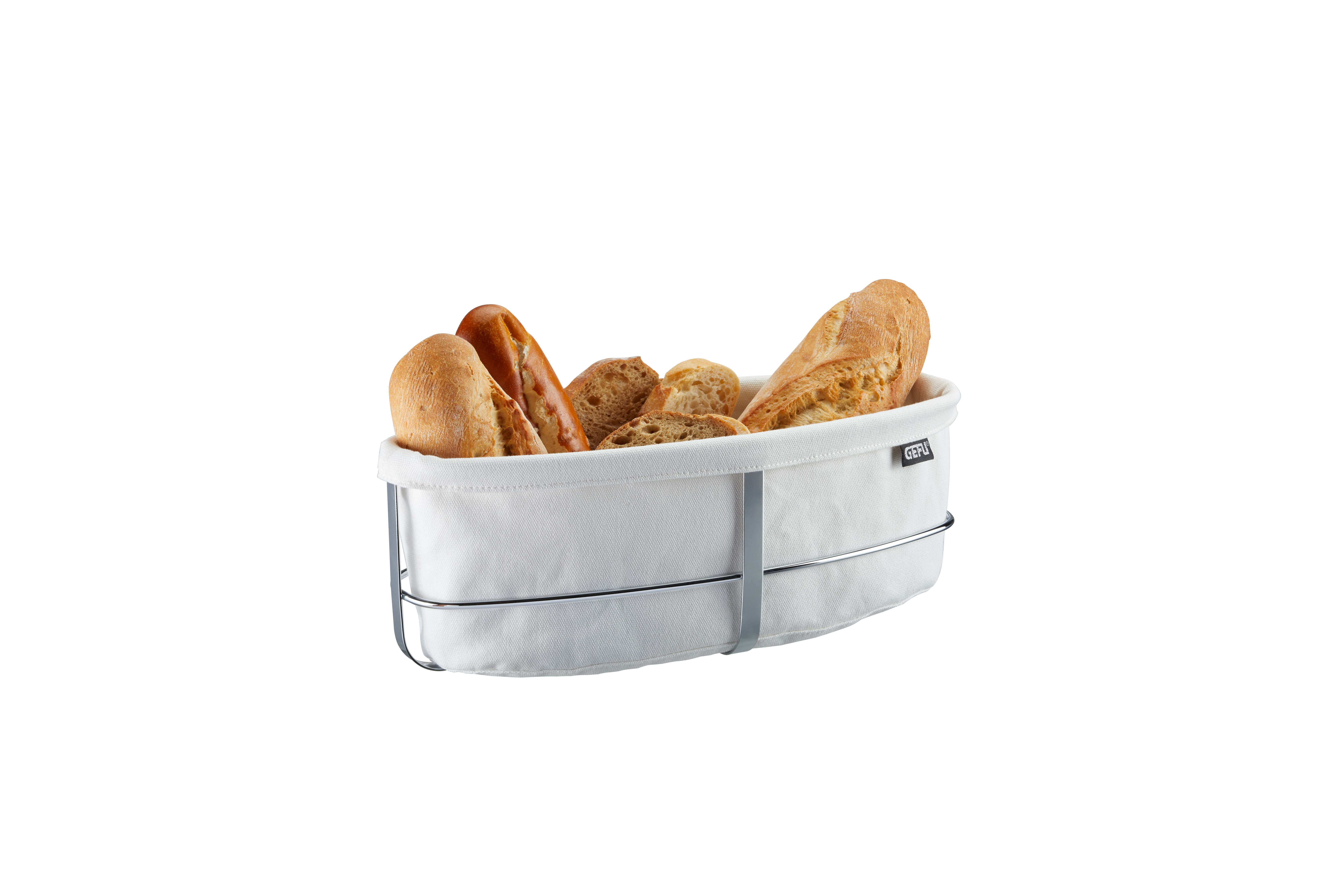 Brotkorb BRUNCH oval weiß – stilvoll & praktisch