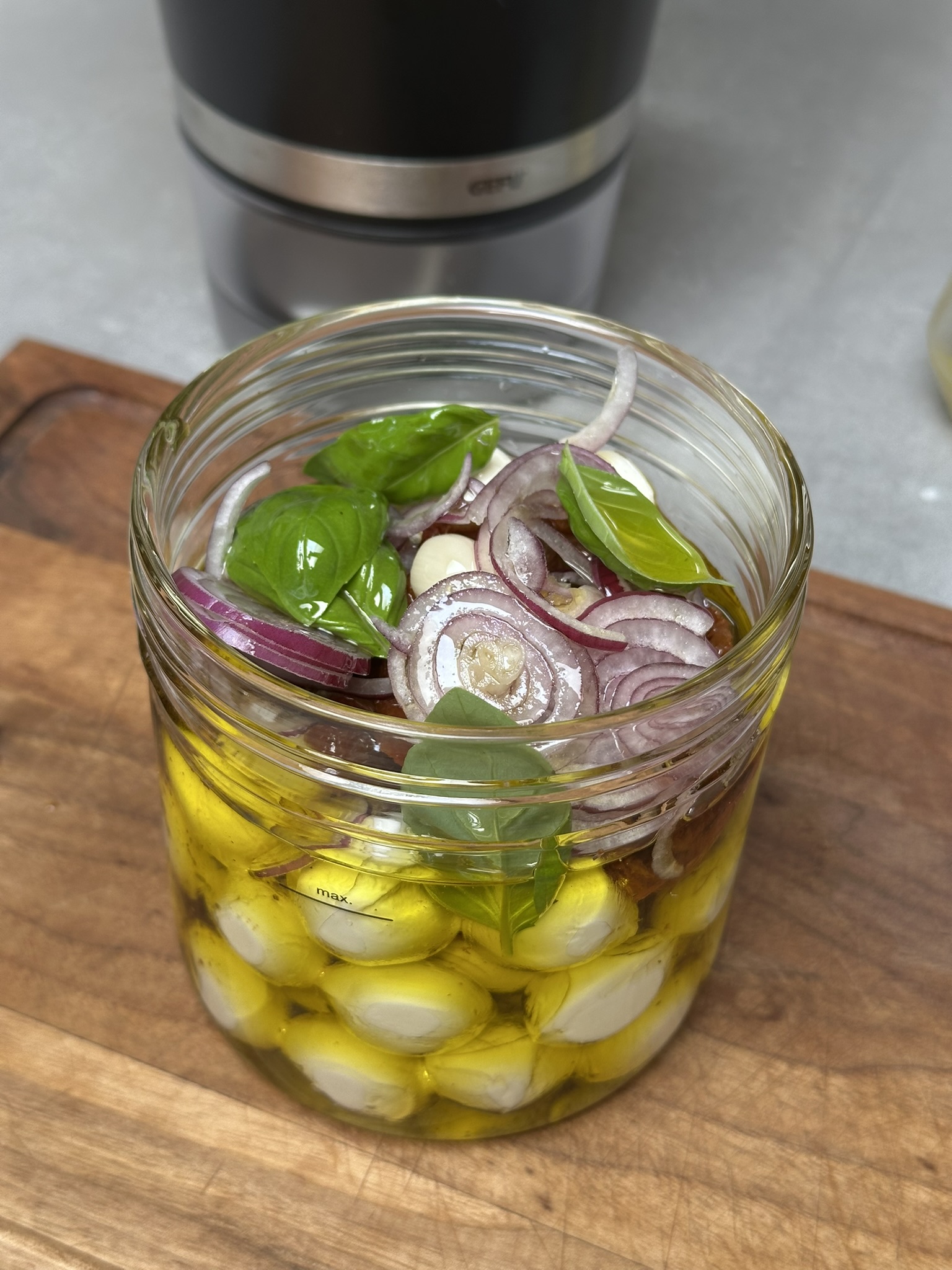 Eingelgter Mozzarella 