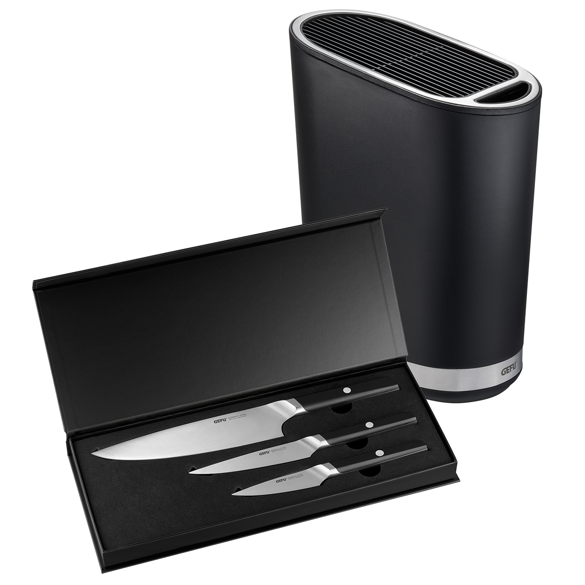 GEFU Messerblock SMARTLINE mit 3-teiligem ACURO Messerset