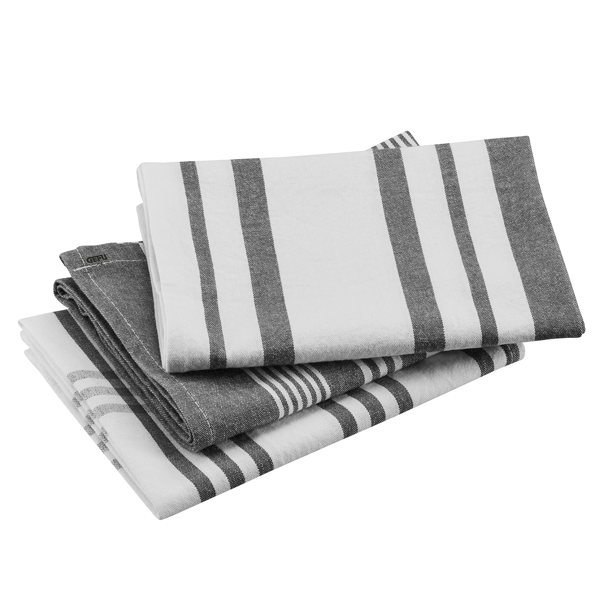 3-teiliges GEFU Geschirrtuch-Set SWIFT in Grau und Weiß