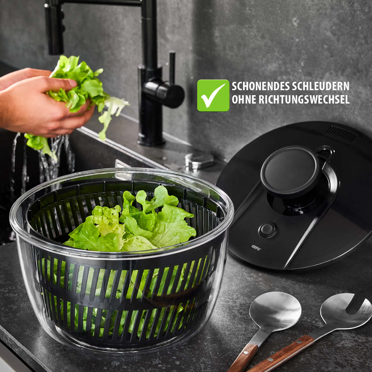 Salad spinner PUSH IT, Ø 25 cm