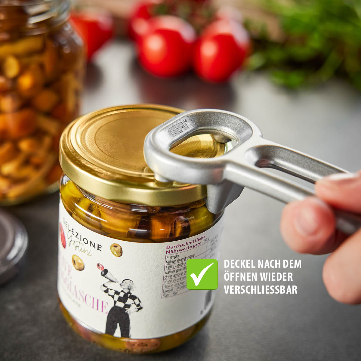 Glasdeckelöffner VACIO – Müheloses Glasöffnen