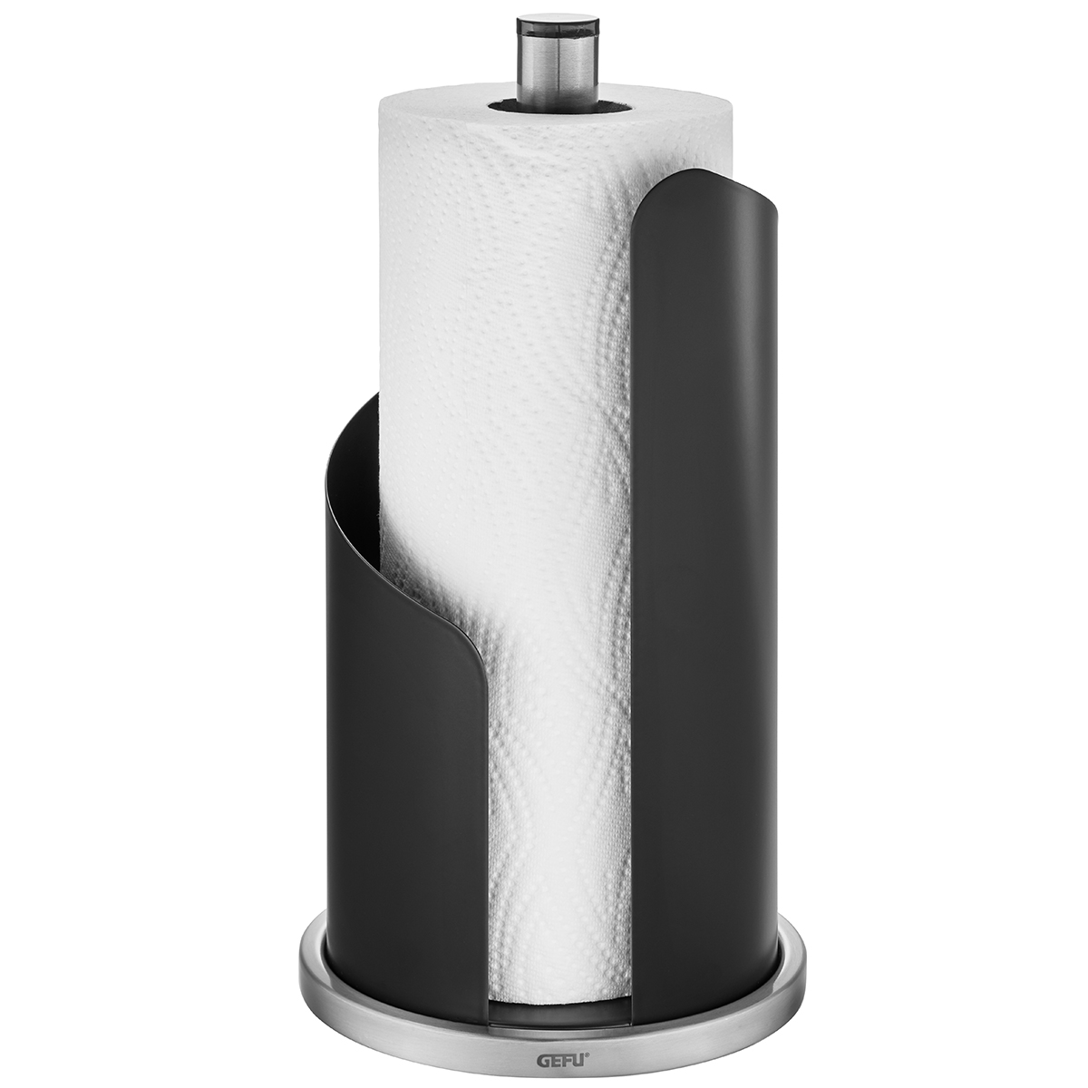 Küchenrollenhalter CURVE – schwarzmatte Eleganz