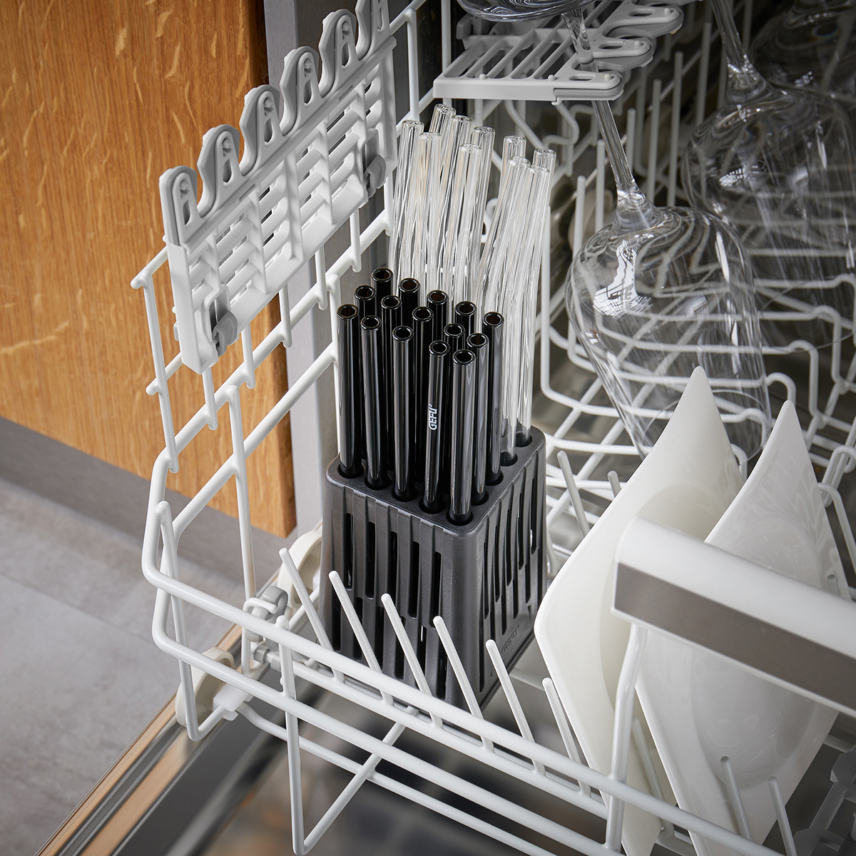 Dishwasher basket FUTURE, for 25 drinking straws