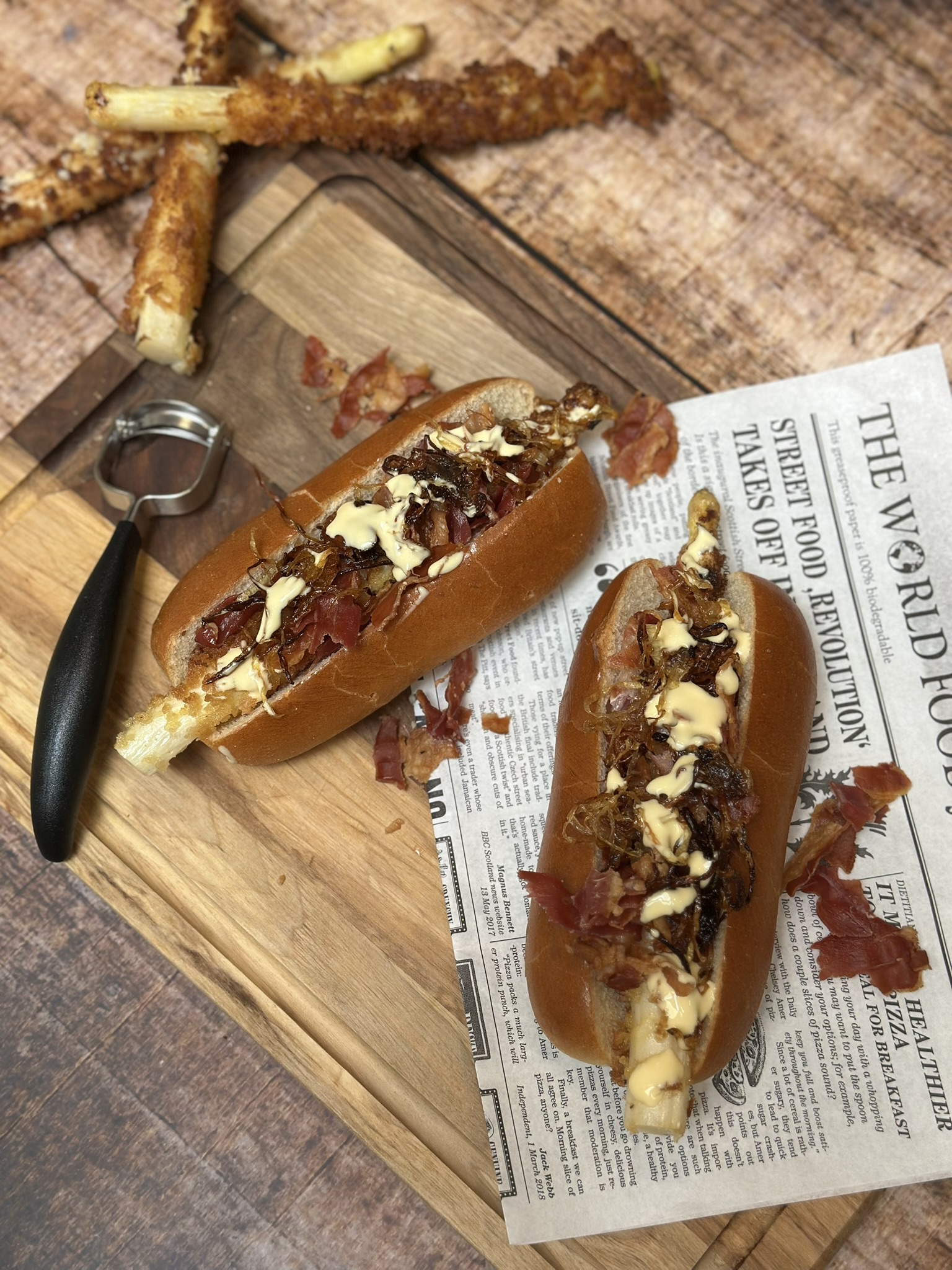 Spargel Hot Dog 
