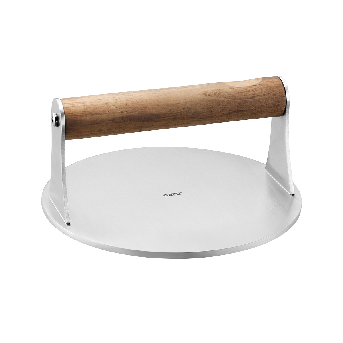 GEFU Smash-Burgerpresse BBQ aus Edelstahl mit Holzgriff