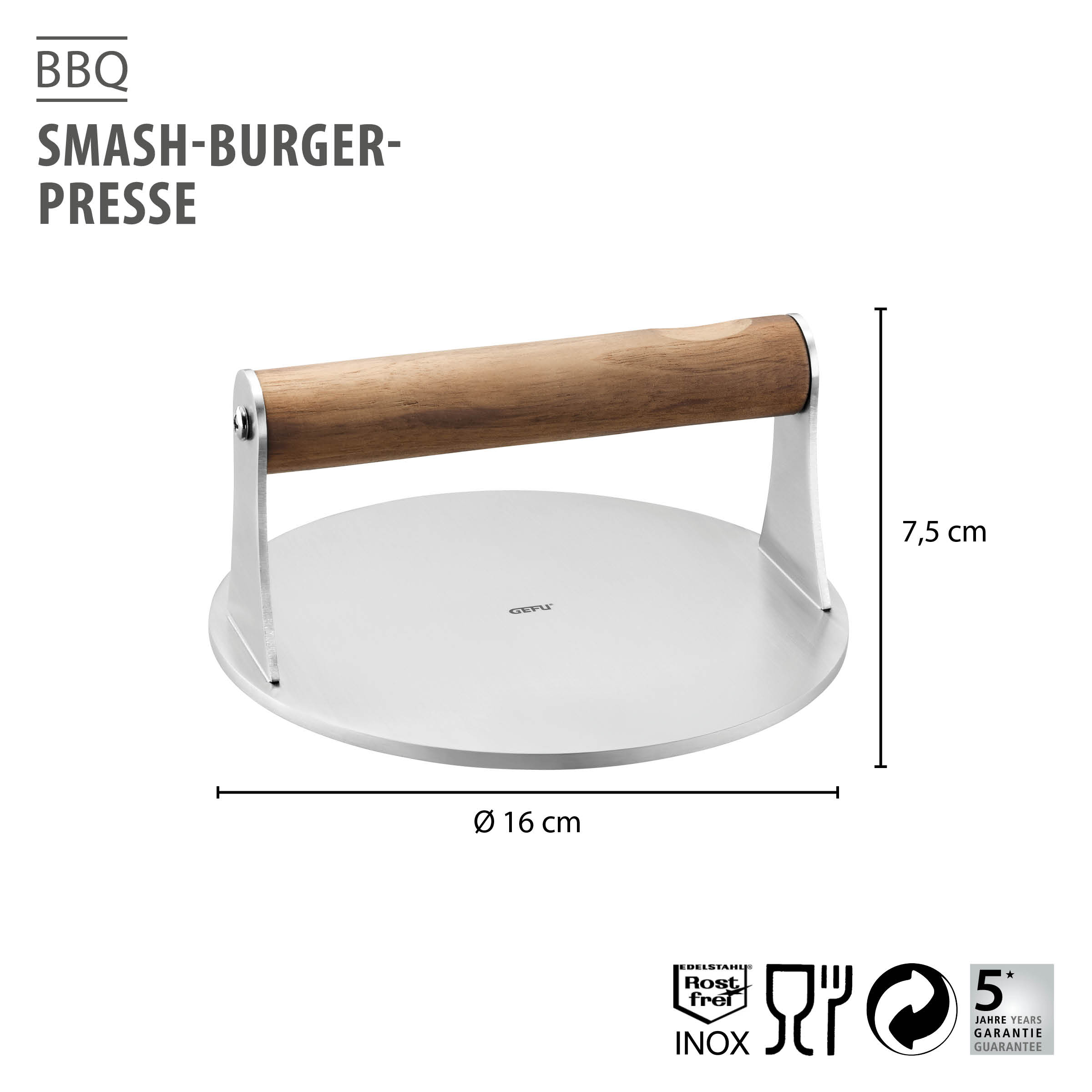 Smash burger press BBQ