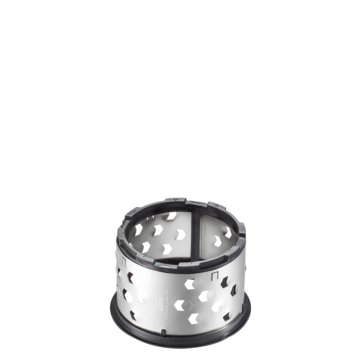 Ersatz-Einsatztrommel für Multifunktionsgeräte aus Edelstahl Metalltrommel mit sechseckigen Öffnungen als Zubehör für Küchengeräte