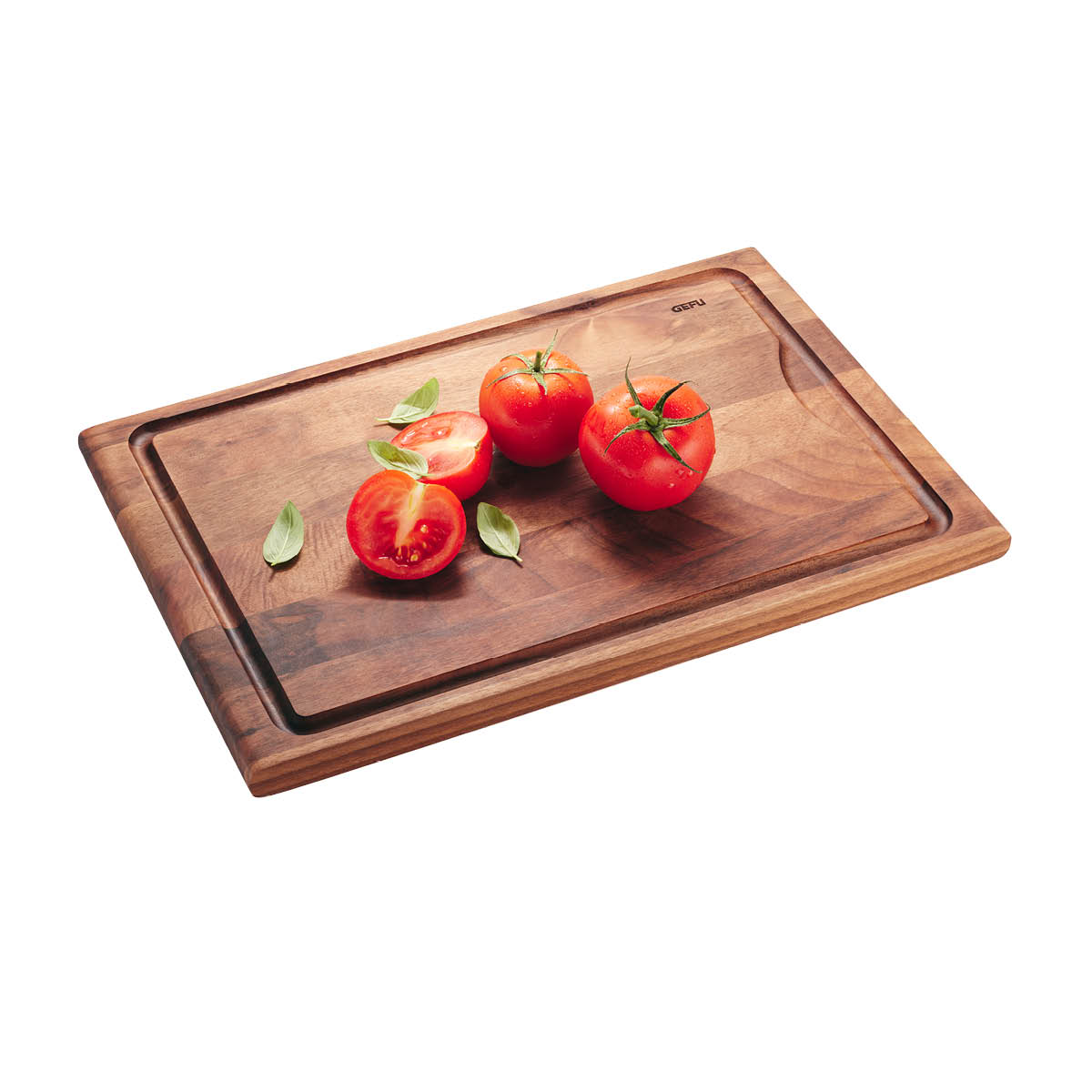 Chopping board ENNO, medium with juice groove, walnut wood Chopping board ENNO, medium with juice groove, walnut wood