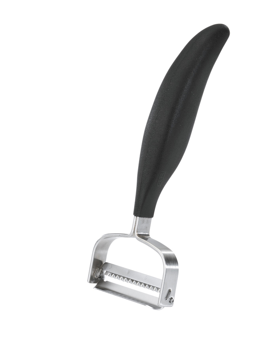 Hochwertiger Gemüseschäler mit ergonomischem Griff Gemüseschäler mit schwarzem Griff und Edelstahlklinge