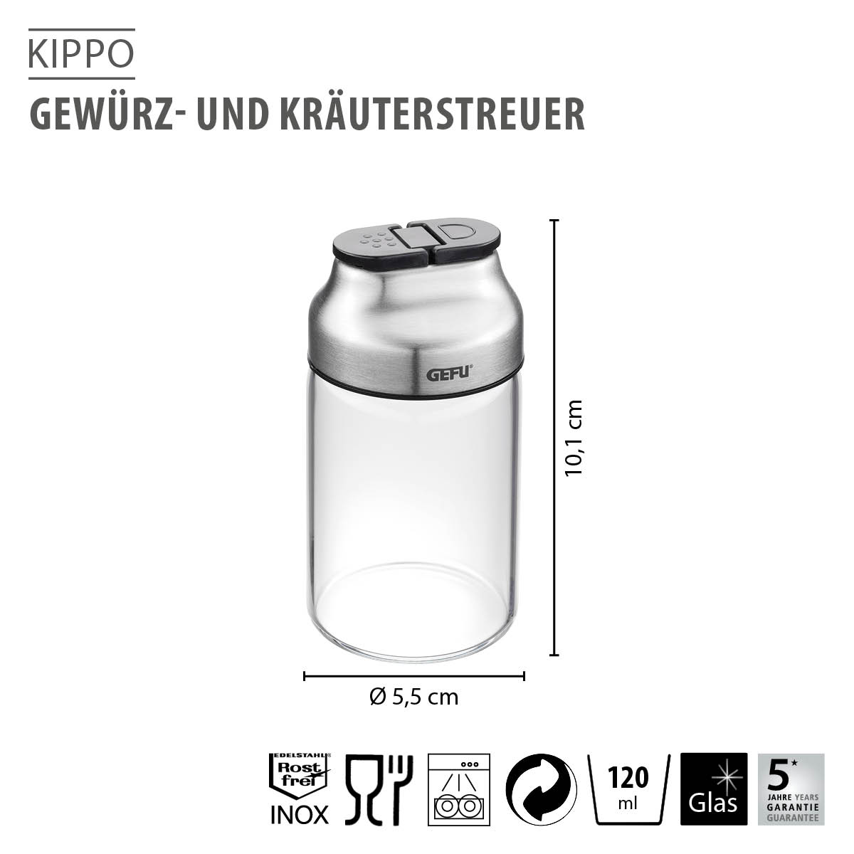Spice and herb shaker KIPPO
