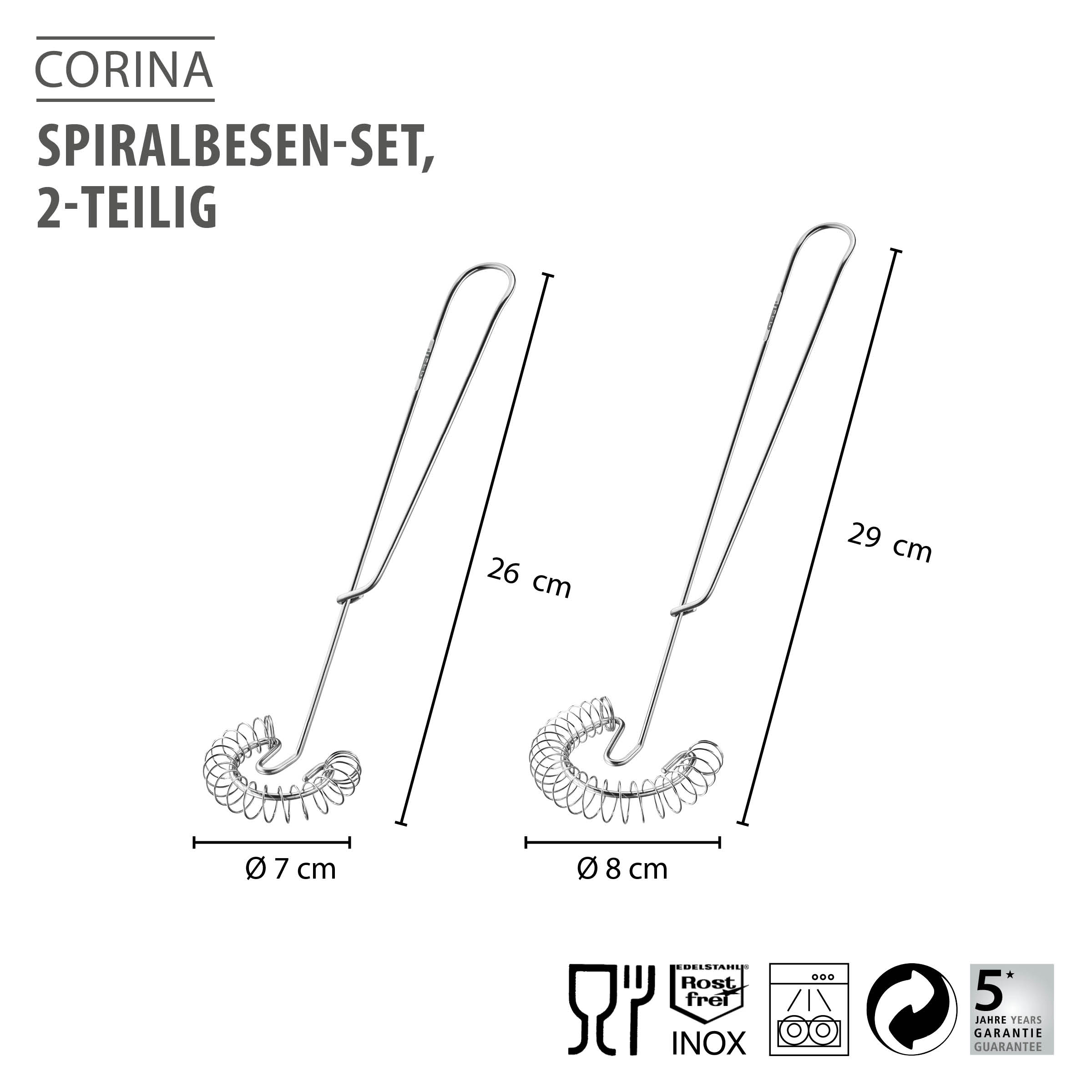 Spiralbesen-Set CORINA, 2-teilig
