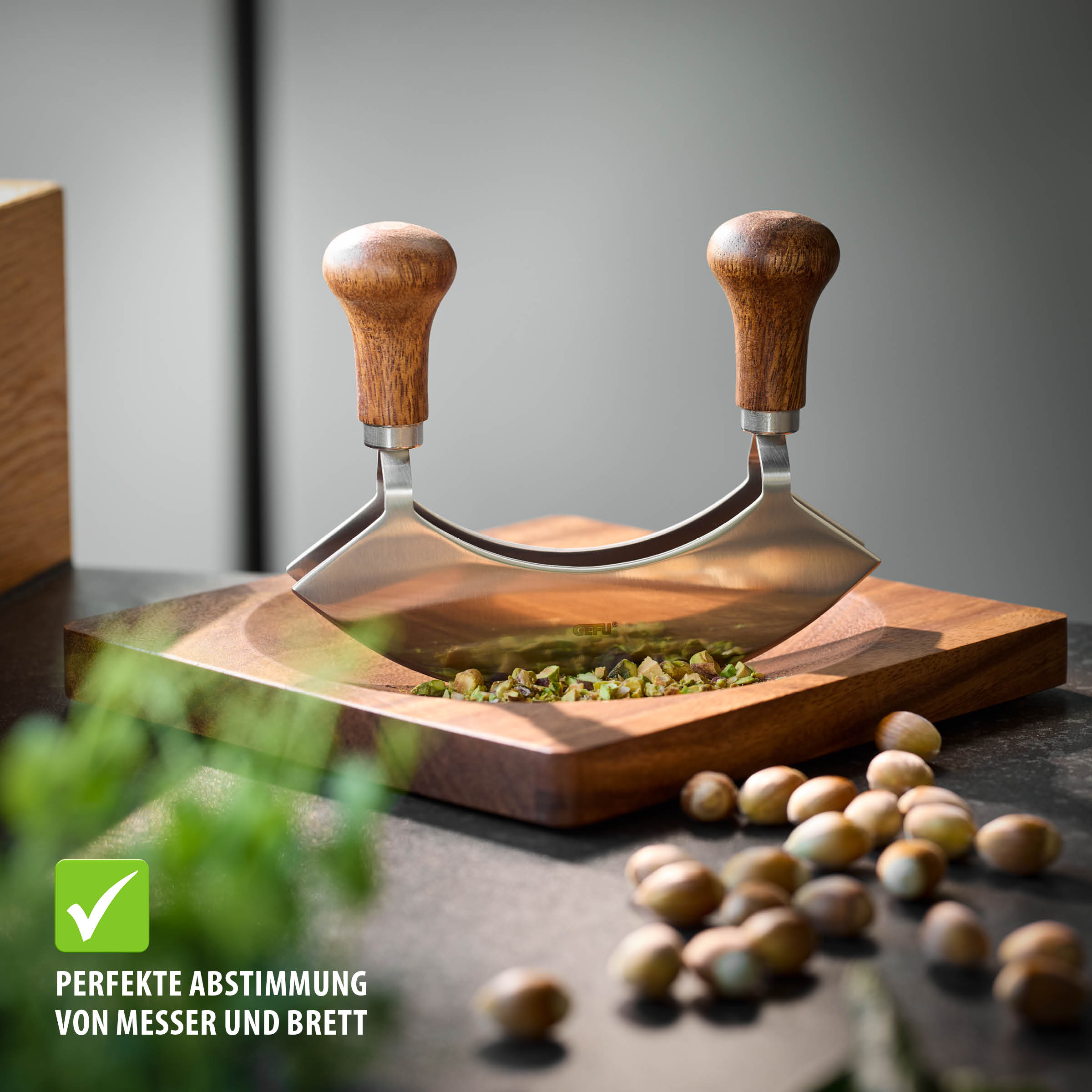 Wiegemesser mit Schneidebrett YUMA