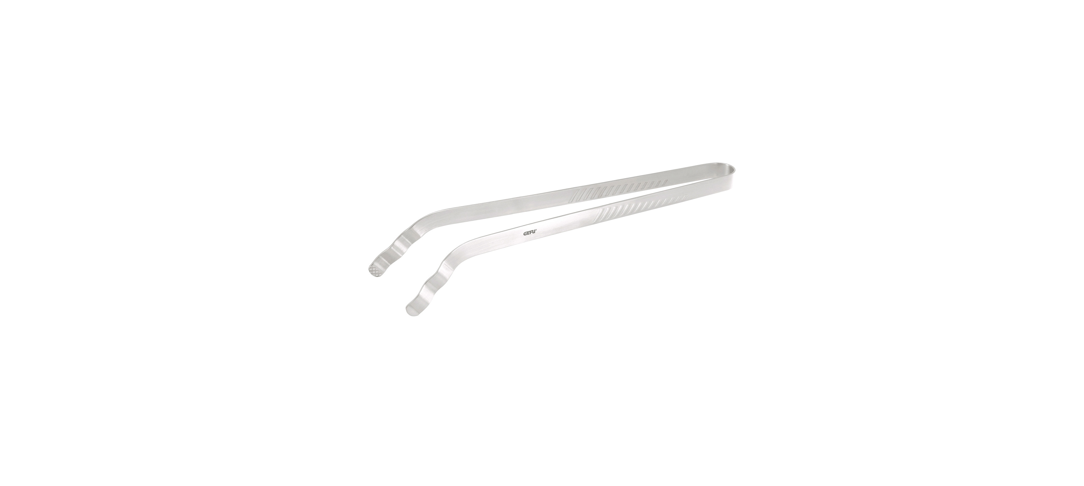 Edelstahl Grillzange mit geriffeltem Griff Silberne Grillzange aus Edelstahl, ideal für BBQ und Küche