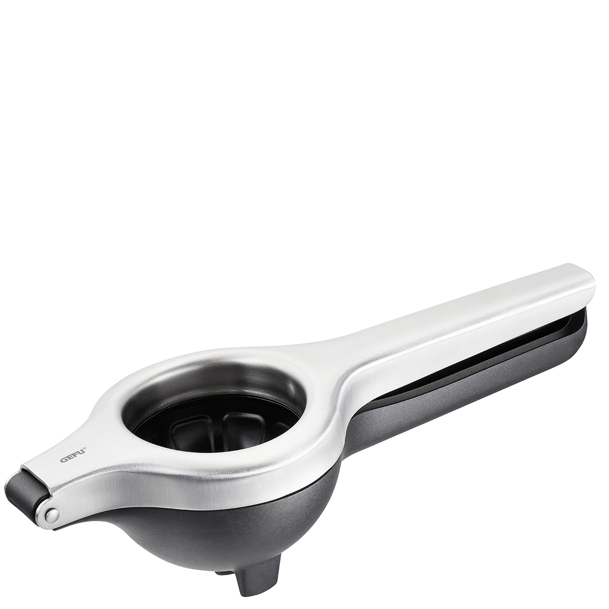 Hochwertige Zitronenpresse aus Edelstahl zur mühelosen Saftgewinnung Zitronenpresse aus Edelstahl mit ergonomischem Griff für einfache Handhabung