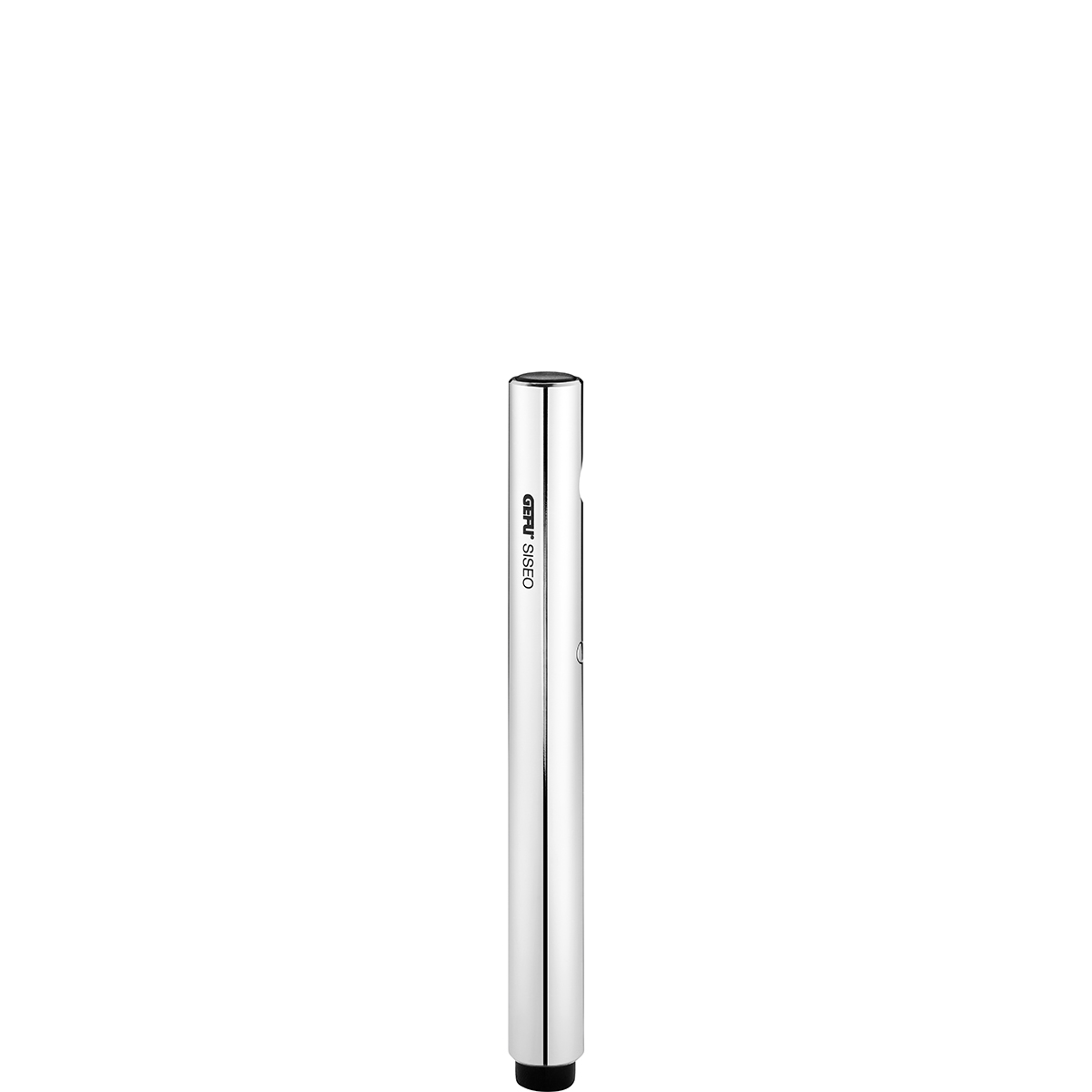 Elegantes silberfarbenes Metallfeuerzeug in zylindrischer Form