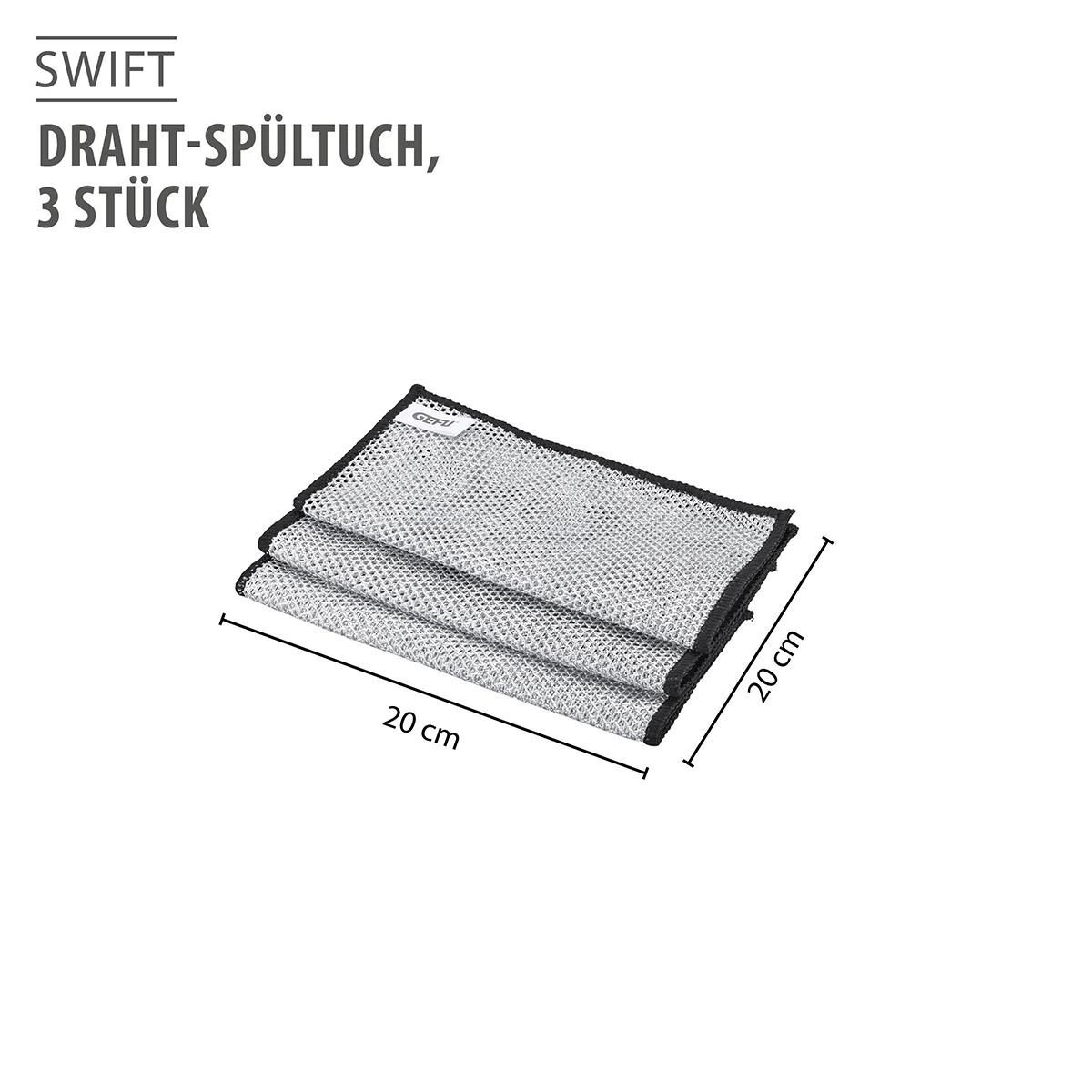 Wire dishcloth SWIFT, 3 pieces