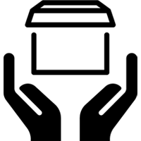 Ein schwarzes Herz-Symbol auf weißem Hintergrund