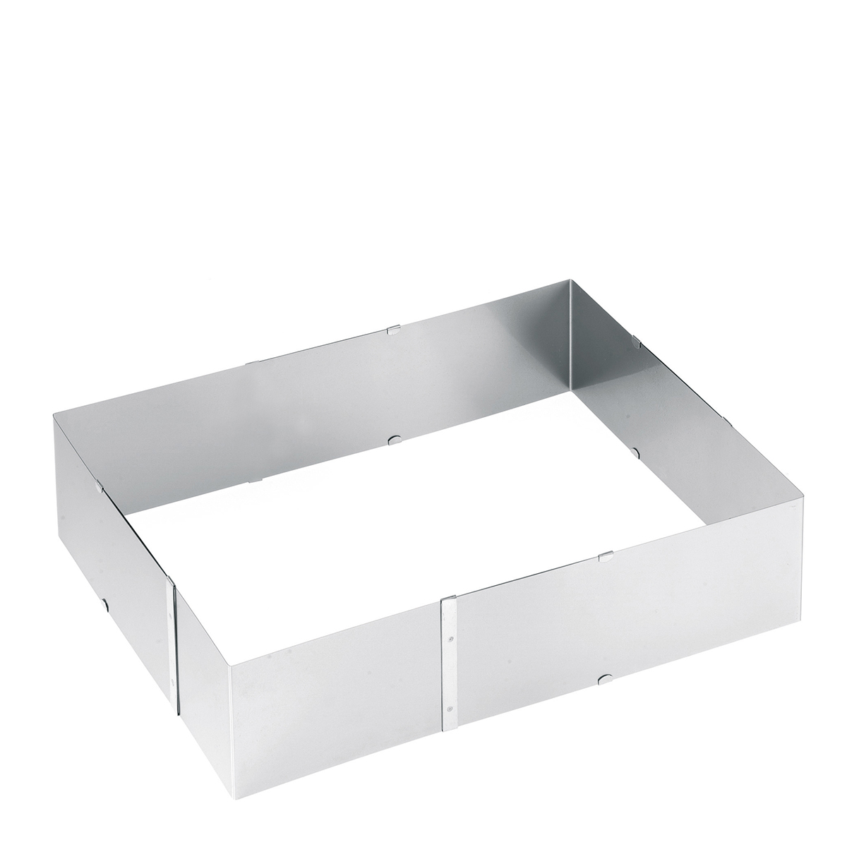 Verstellbare rechteckige Backform aus Metall für Kuchen oder Torten