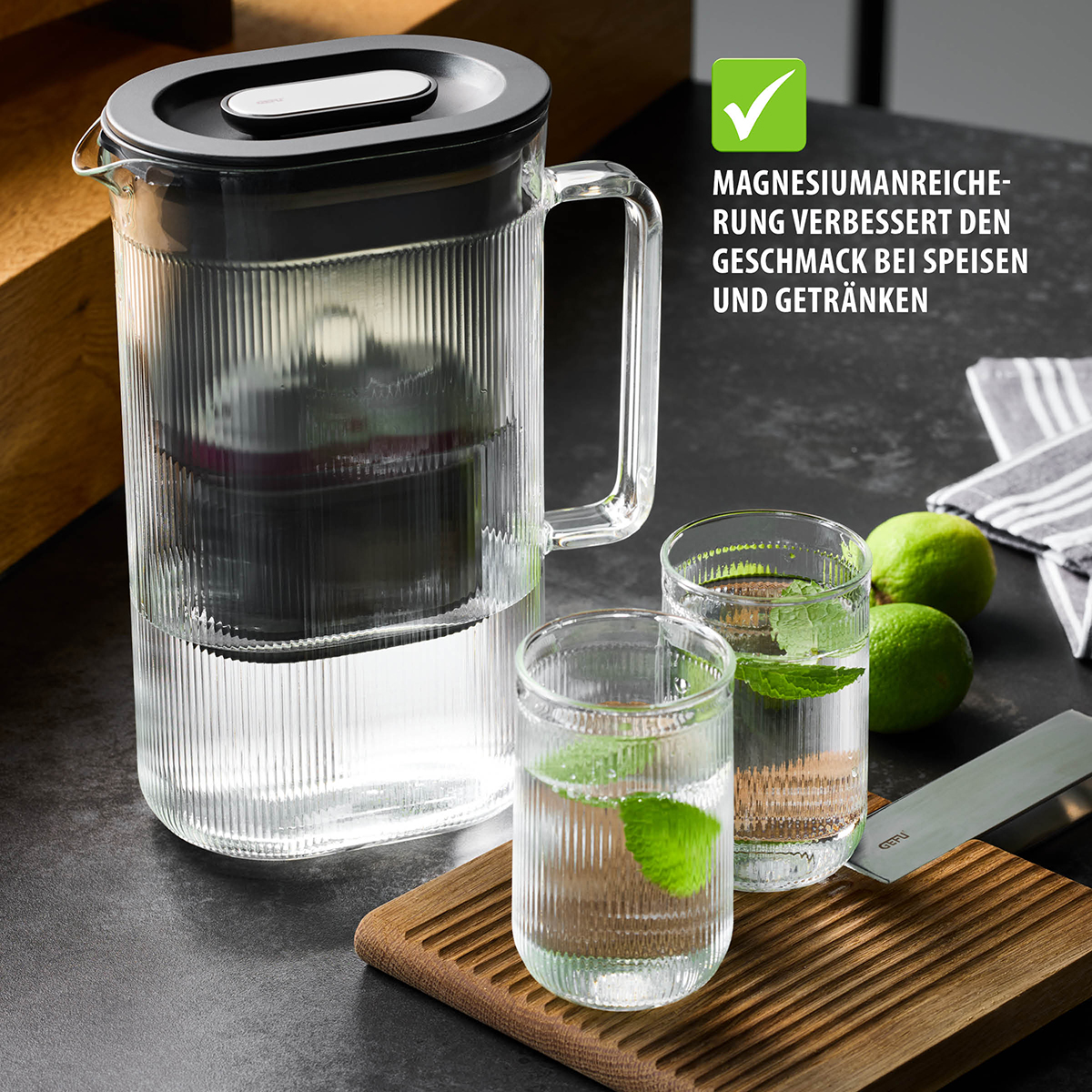 Table water filter incl. filter cartridge PURALIS
