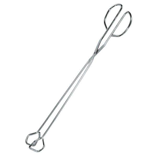 Lange, schlanke Küchenzange aus Edelstahl mit Griffen, ideal zum Greifen von Speisen