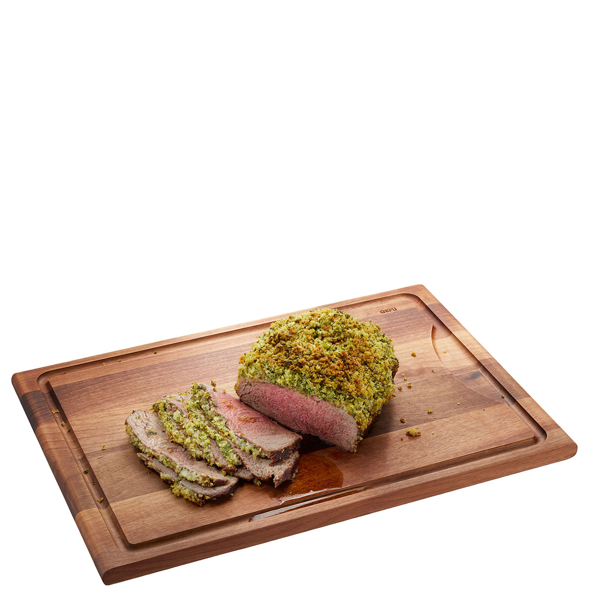 Chopping board ENNO, large with juice groove, walnut wood