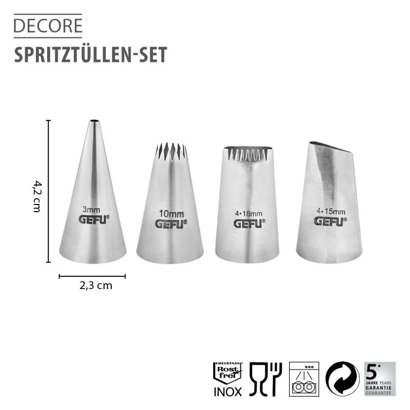 6 Stück Spritztüllen-Set Mit Runden Löchern